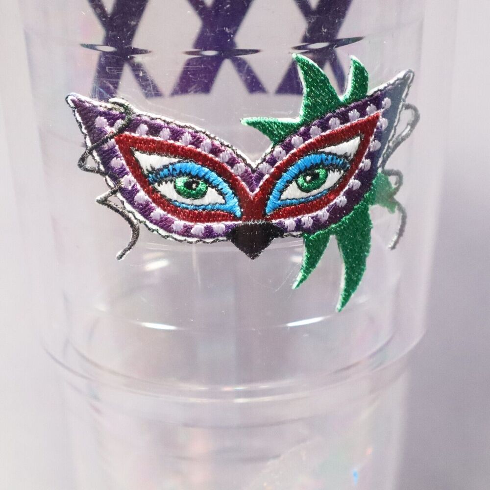 TERVIS MARDI GRA MASK 24OZ TUMBLER W/LID NEW WITH TAG
